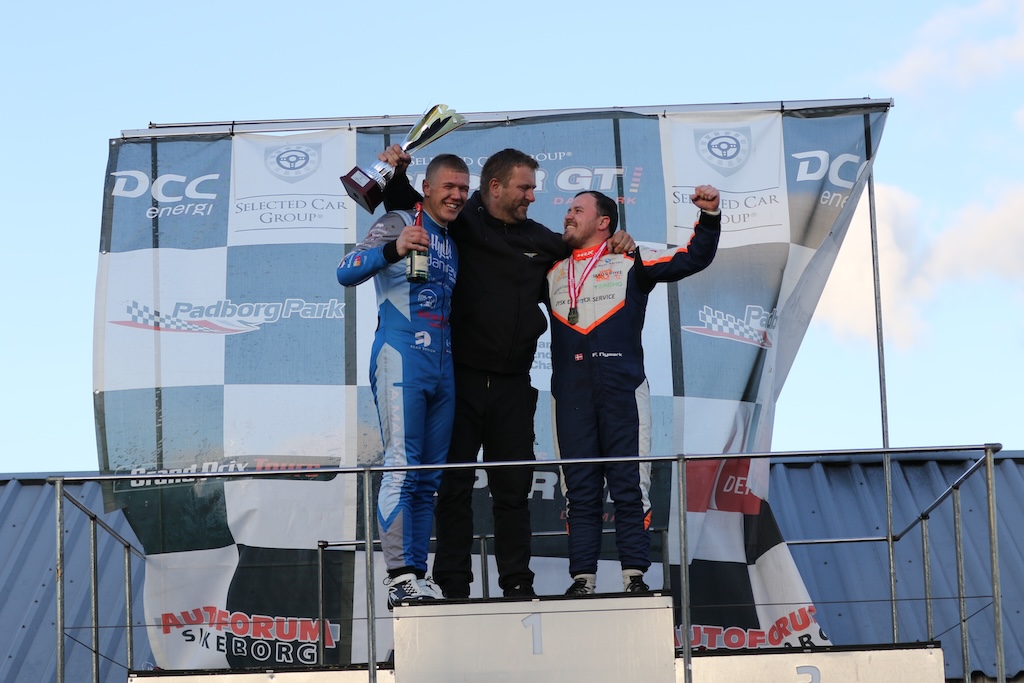Nymark Racing blev team mesterskabsvinder i Super GT Danmark 2024, Alex Maansen, Keld K. Jensen og Frederik Nymark.
(Foto: Motorsporten.dk)
